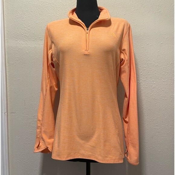 The North Face Women’s 1/4 Zip Top in Orange Sherbet L - Picture 1 of 6